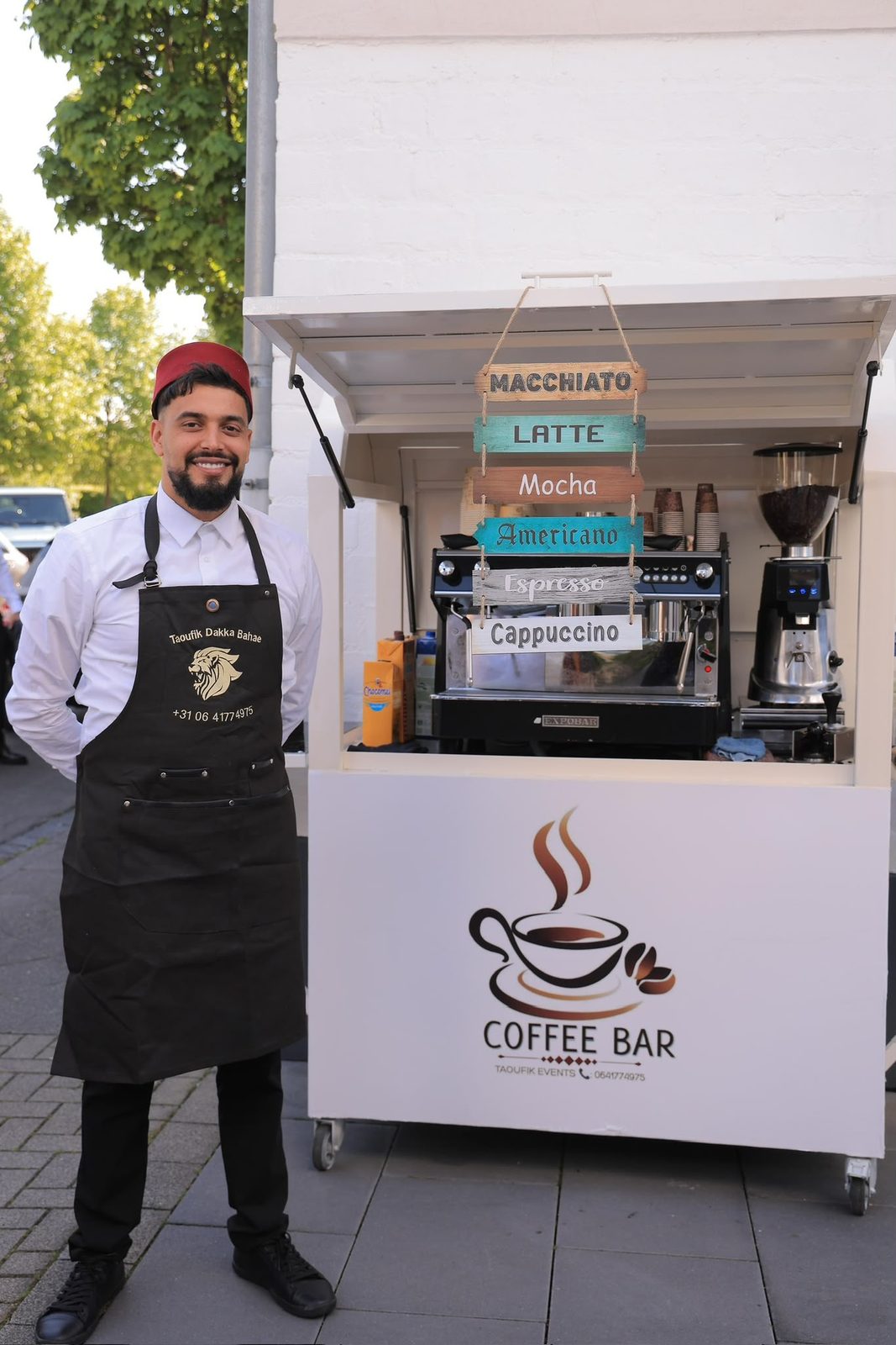 Coffee Bar met barista op een feest